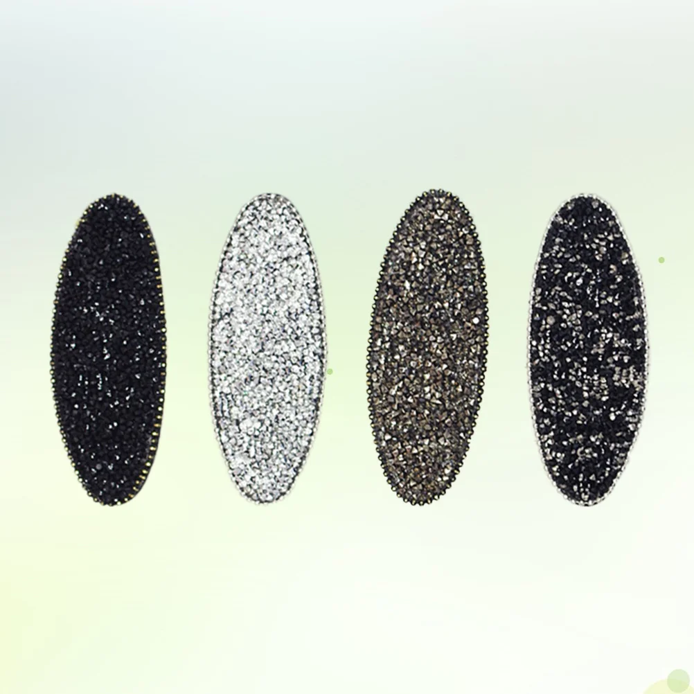 4Pcs Mixed Colors Crystal Hair Clips Eye Catching Barrettes for Girls Toddlers Abundant Quantity Flexible Replacement