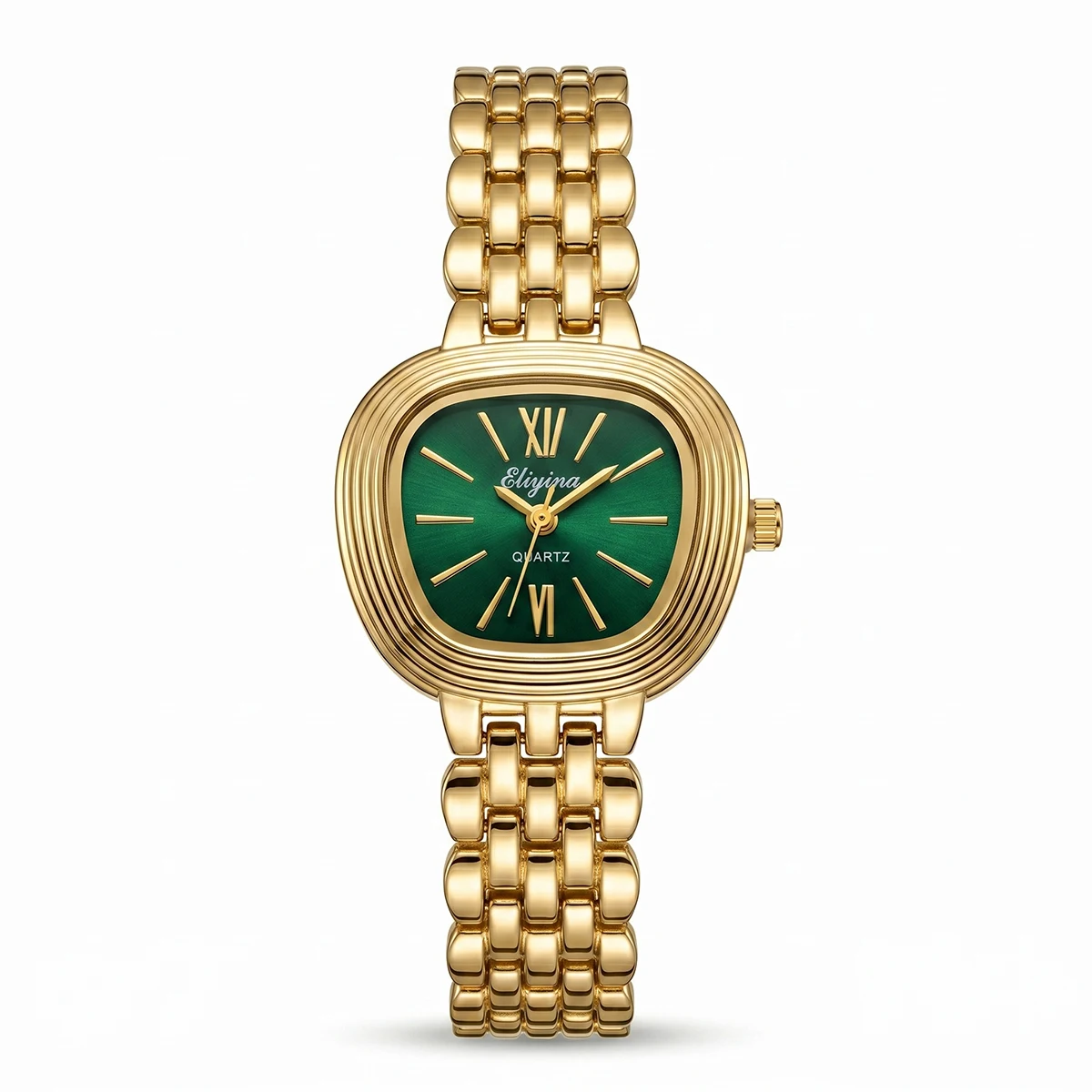 Niche Luxury Women's Watch, Quartz Square Watch with Butterfly Double Clasp Steel Band, High Aesthetic Value, Fashionable Casual Wristwatch