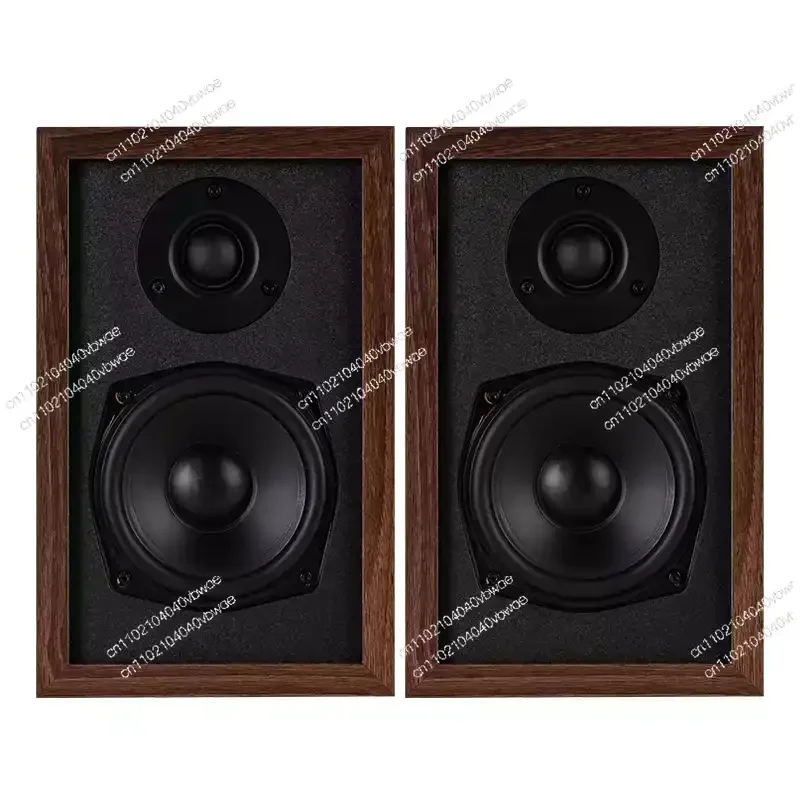 

Fever 5 Inch Wooden Bookshelf Hifi Passive Speaker High Fidelity Home Audio Bile Machine Combination Audio Set