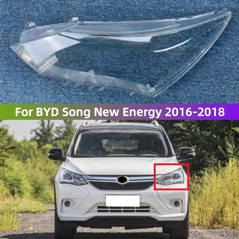 

For BYD Song New Energy 2016 2017 2018 Car Accessories Headlight Lens Cover Headlight Shell Lamp Shade Lens Cover