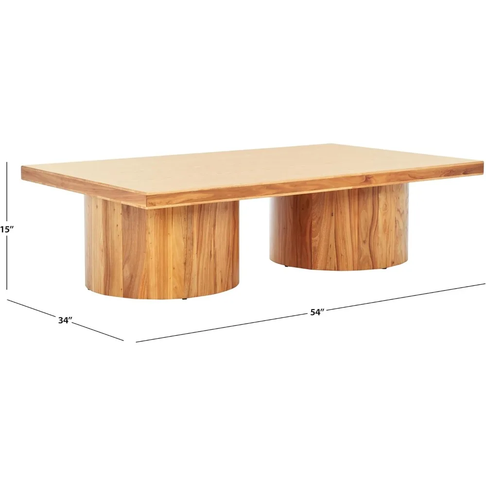 Couture Collection Natural Solid Wood Square Coffee Table