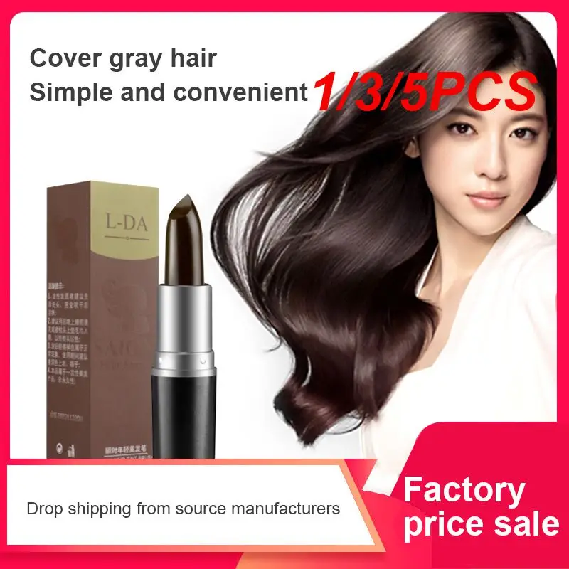 1/3/5PCS Temporary Hair Color Easy To Use Gray Root Coverage Gray Hair Dye Natural-looking Gray Hair Blend White Hair Dye