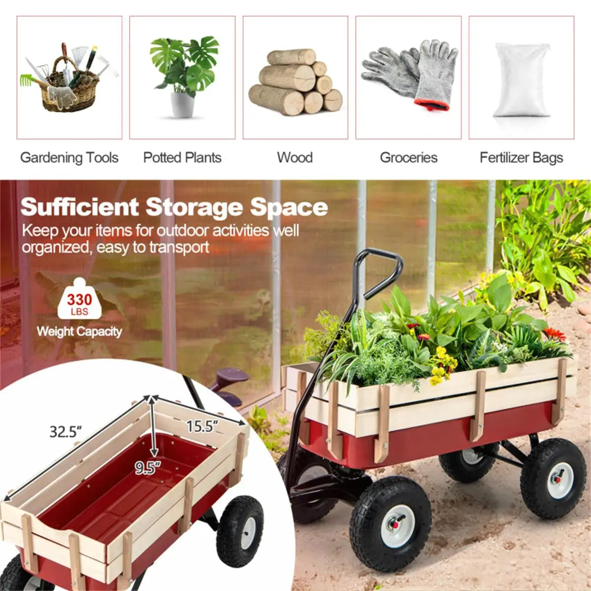 Portable Garden & Camping Car - Versatile Outdoor Vehicle for Easy Transport and Fun Adventures