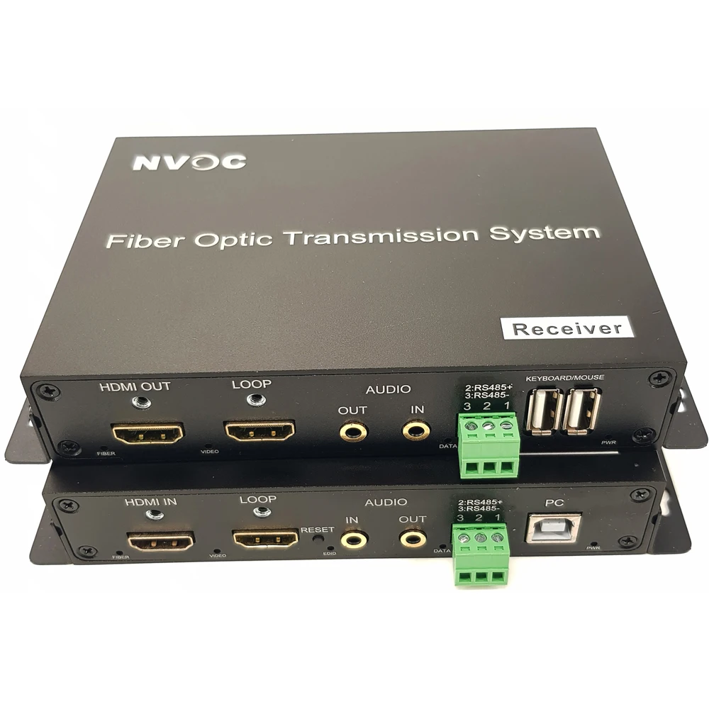 1Channel Uncompressed 4K@60hz HDMI Video With Local Loop Out and 1Ch Bidi 3.5mm Audio+KVM And 1Way Bidirectional RS485 Data