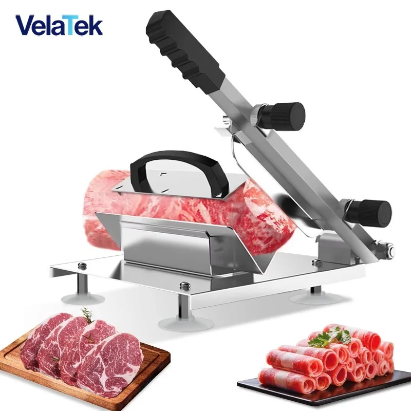 Stainless Steel Manual Frozen Meat Slicer, Slicing Tool for Beef Mutton Rolls Vegetables for Hot Pot BBQ