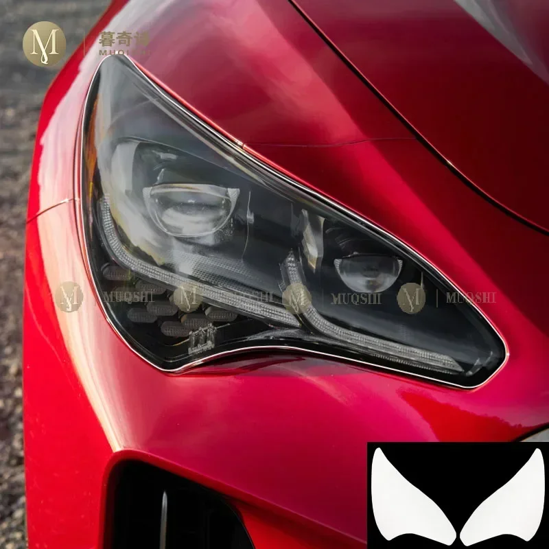 MUQSHI pre cut car headlight scratch resistant PPF/TPU protective film transparent/smoked black film For Kia Stinger 2021-2024