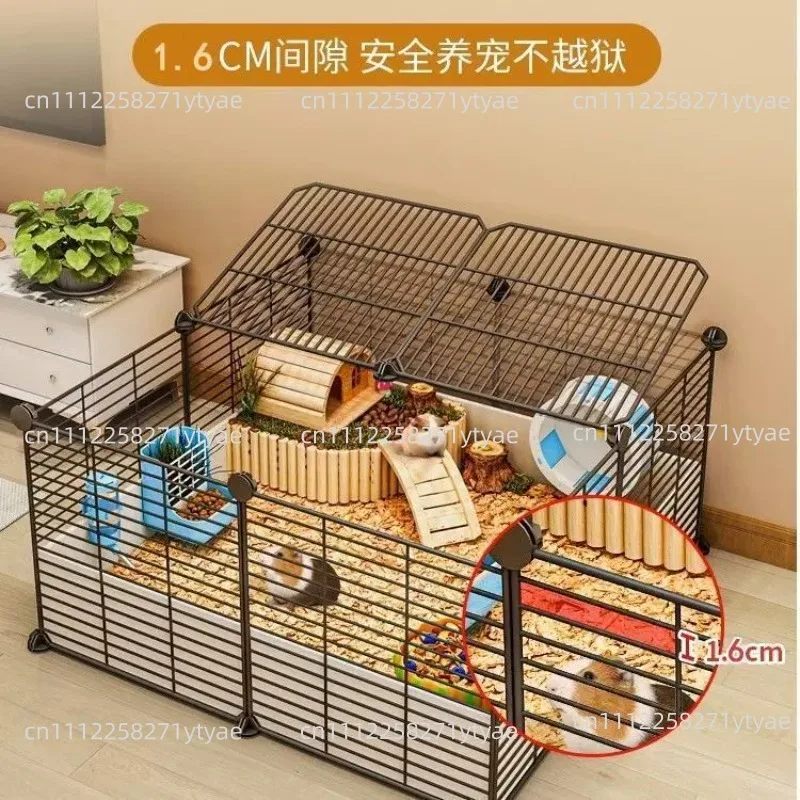Hamster Cage Home Luxury Large Space Suitable For Multiple Pets Indoor Durability Free Landscaping Small Animal Products