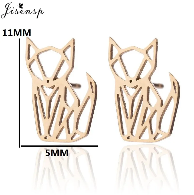 Cartoon Animal Earings Multiple Stainless Steel Cat Stud Earring for Women Girls Small Dog Paw Ear Studs Funny Jewelry Oorbellen