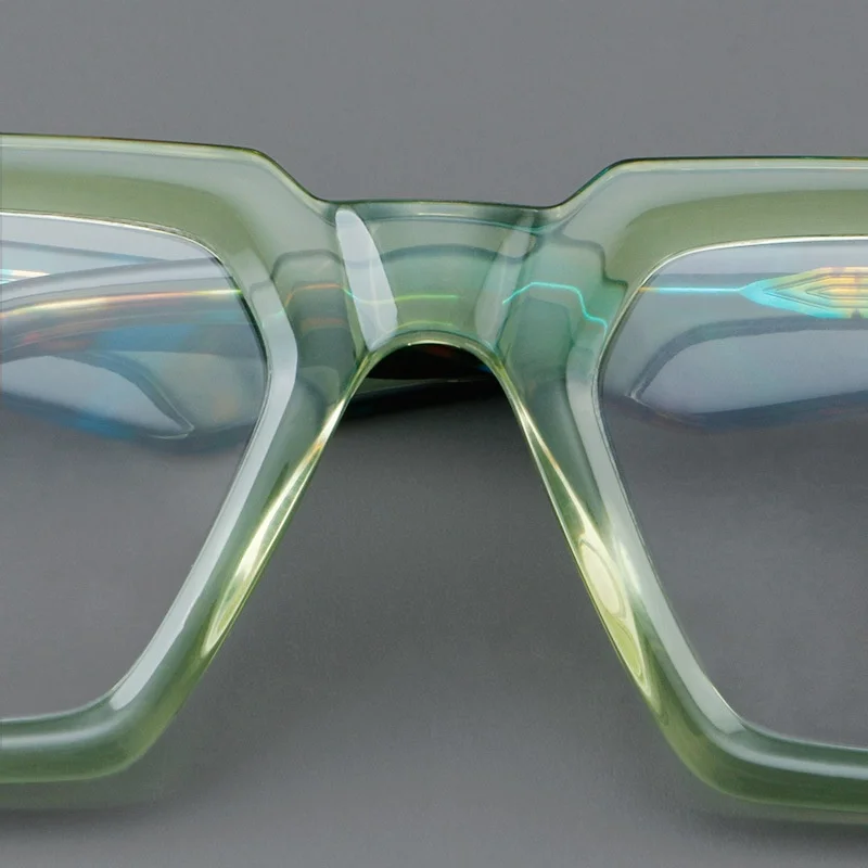 Neu im Jahr 2024: Retro-Quadratische Brillenfassung für Herren, modische optische Brillenfassung für Damen, Modell 25005 – Detail 12