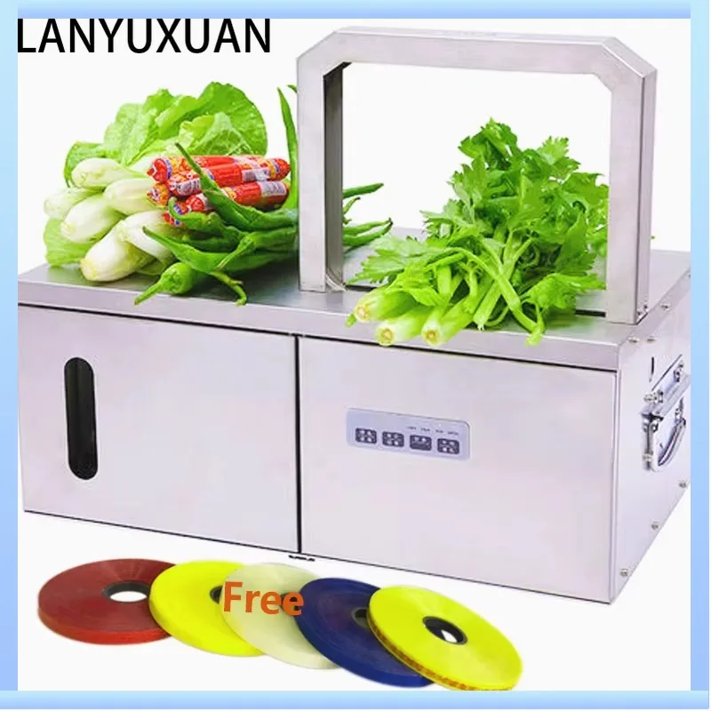 

Opp Banding Machine Automatic Tie Wrap Machine Tabletop Vegetables Strapping Machine
