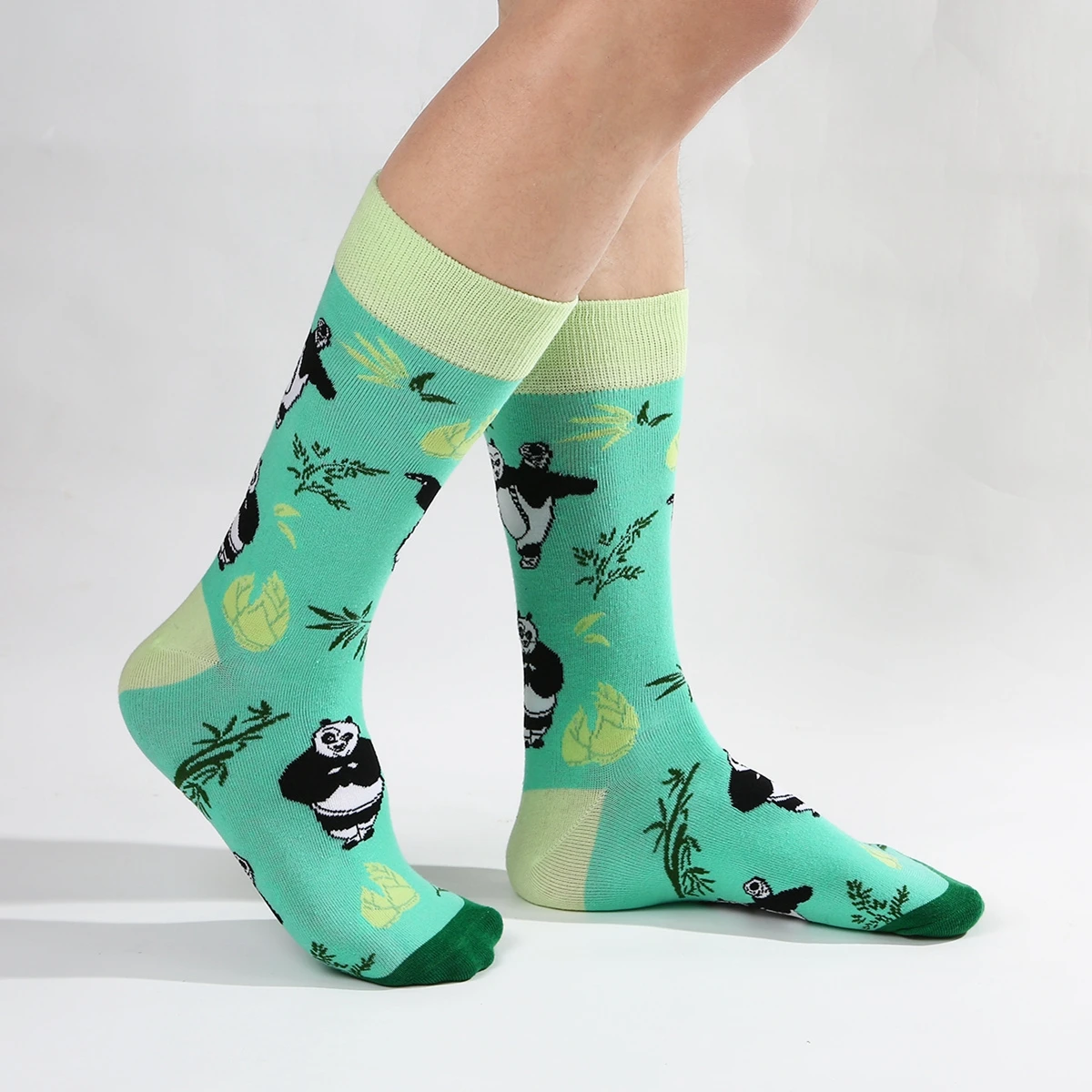 Men\'s Socks Fashion Animal Cartoon Ostrich Panda Kangaroo Fox Lizard Swan Horse  Socks Spring Autumn Happy Street Tide SocksGirl