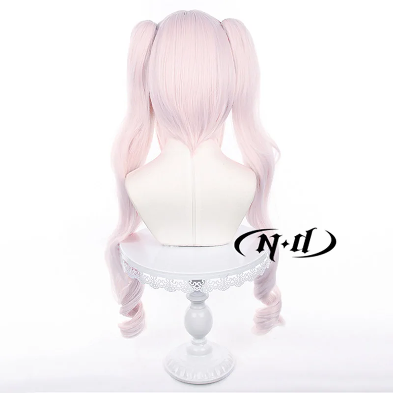 Nd alice cosplay perucas nikke deusa da vitória cosplay rosa rabo de cavalo perucas de cabelo para jogo comic con coser traje festa sintética