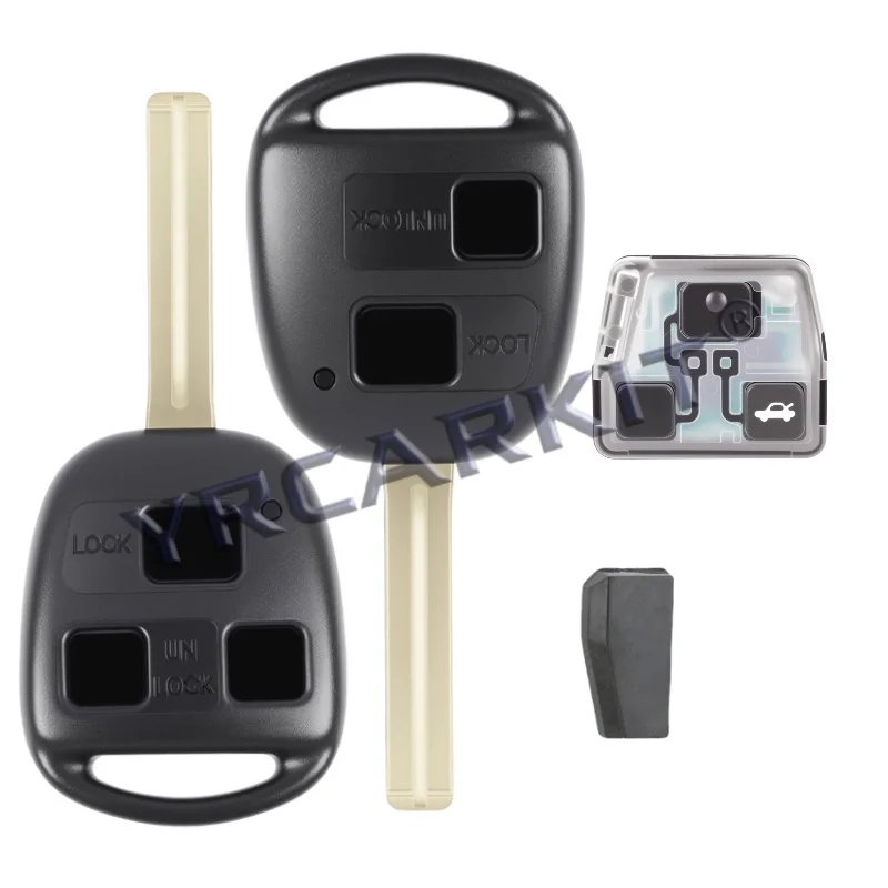 For Lexus ES300 GS300 GS400 IS300 LS400 RX300 RX400 IS200 Remote Car Key Fob 433Mhz 4D68 Chip P/N: 50171 Blade Battery No Logo