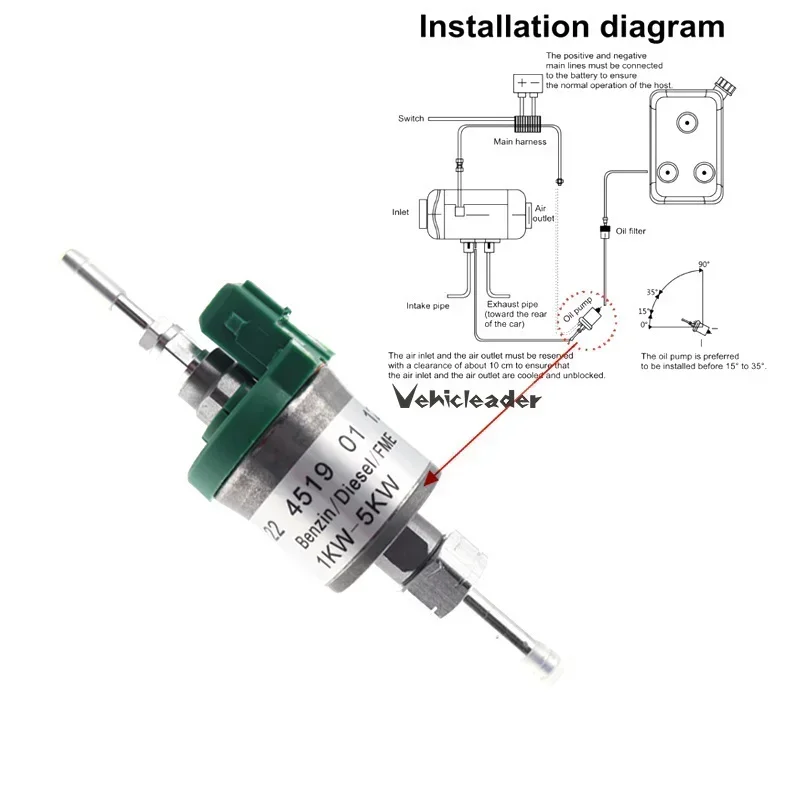 12V/24V Car Upgrade Ultra-low Ultra Low Noise Fuel Pump For 1KW-5KW Webasto Eberspacher Truck Car Air Parking Heater Accessories
