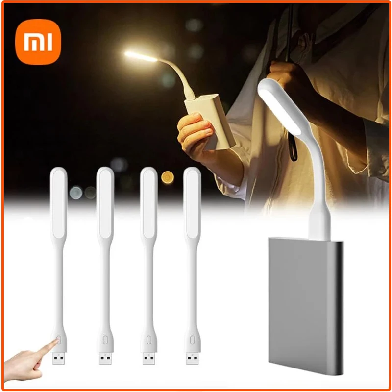 Orijinal Xiaomi Mijia Youpin ZMI USB taşınabilir LED işık anahtarı ile 5 seviyeleri parlaklık USB güç banka laptop Notebook için