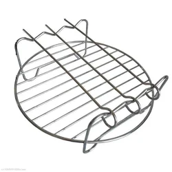 6/7/8/9 Inch Air Fryer Kitchen Accessories Double Stainless Steel Grill Light Wave Grill Grill Grill Mesh Rack Rack Baking Tools