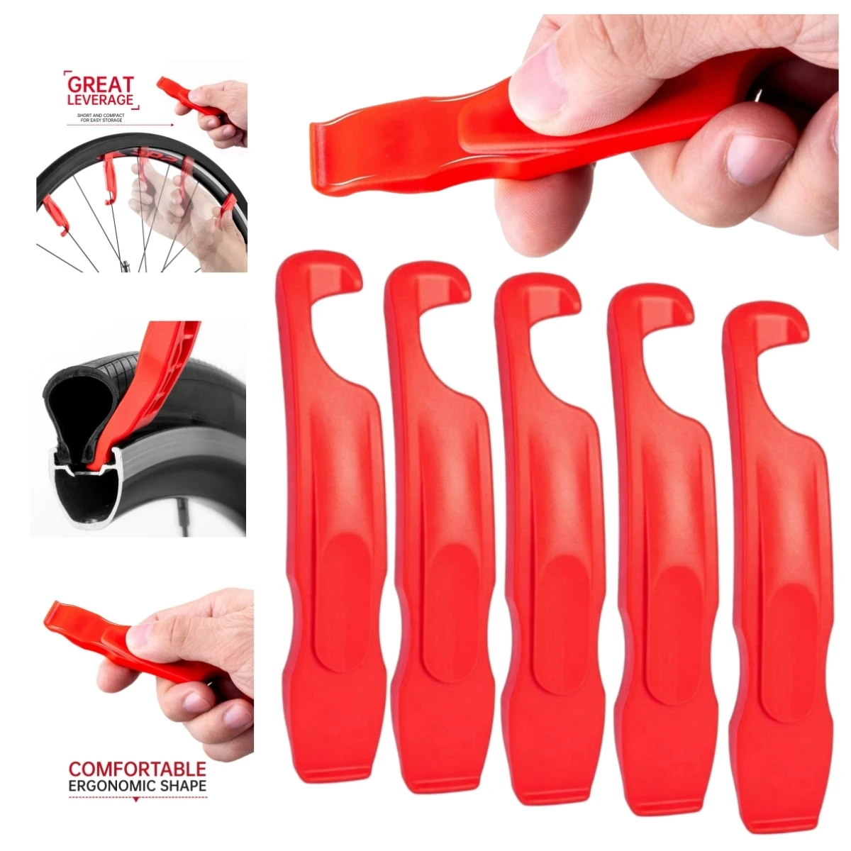 1/2/4PCS Super Strong Bicycle Tire Removal Tool Bike Tyre Crowbar Pry Bar Removal Tool for Road or Mountain Bike Repair Tools