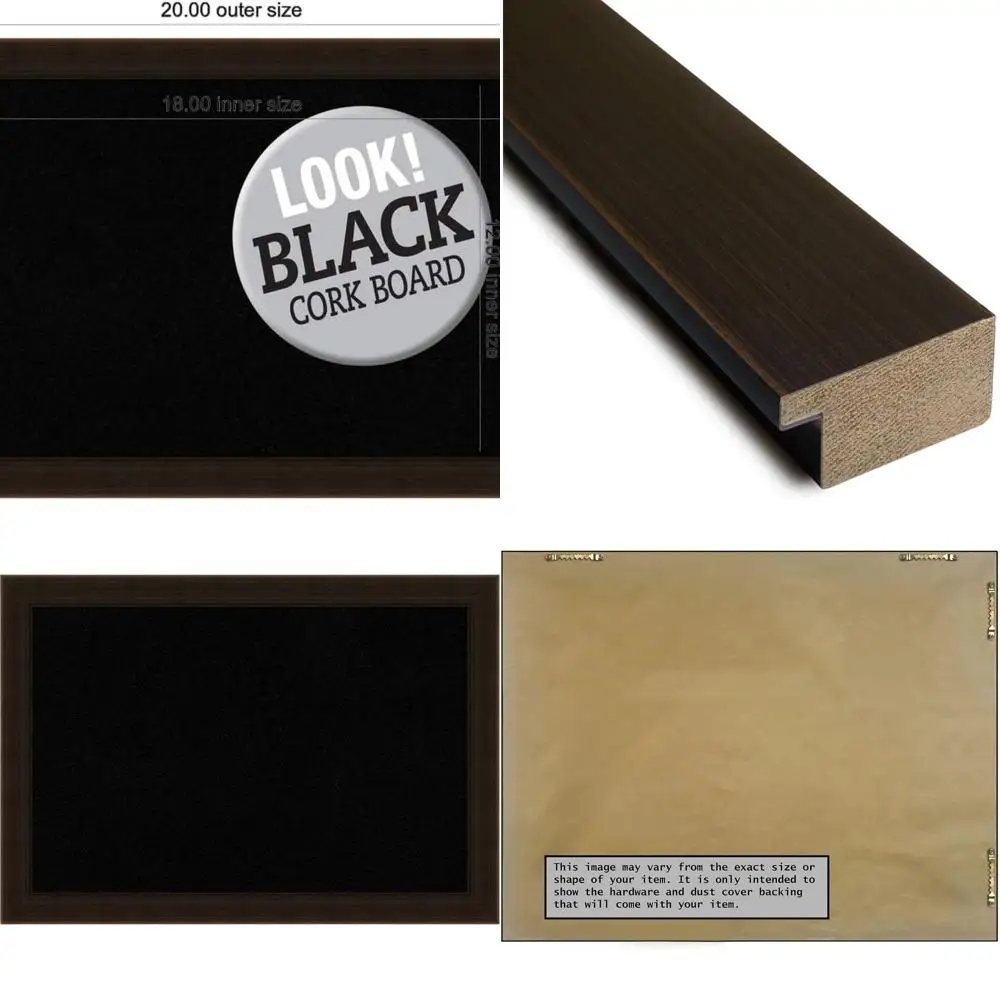 

Rustic 14x20 Corkboard with Wooden Frame for Home and Office Vision Board Display