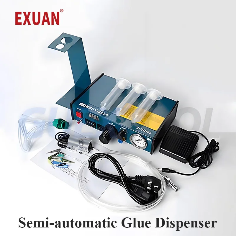 شبه تلقائي الغراء موزع توزيع آلة إيبوكسي الراتنج شبه تلقائي السائل الغراء حقن آلة دليل موزع دواسة للغراء / المذيب / اللاصق / المواد الكيميائية / الطلاء / معجون لحام #1
