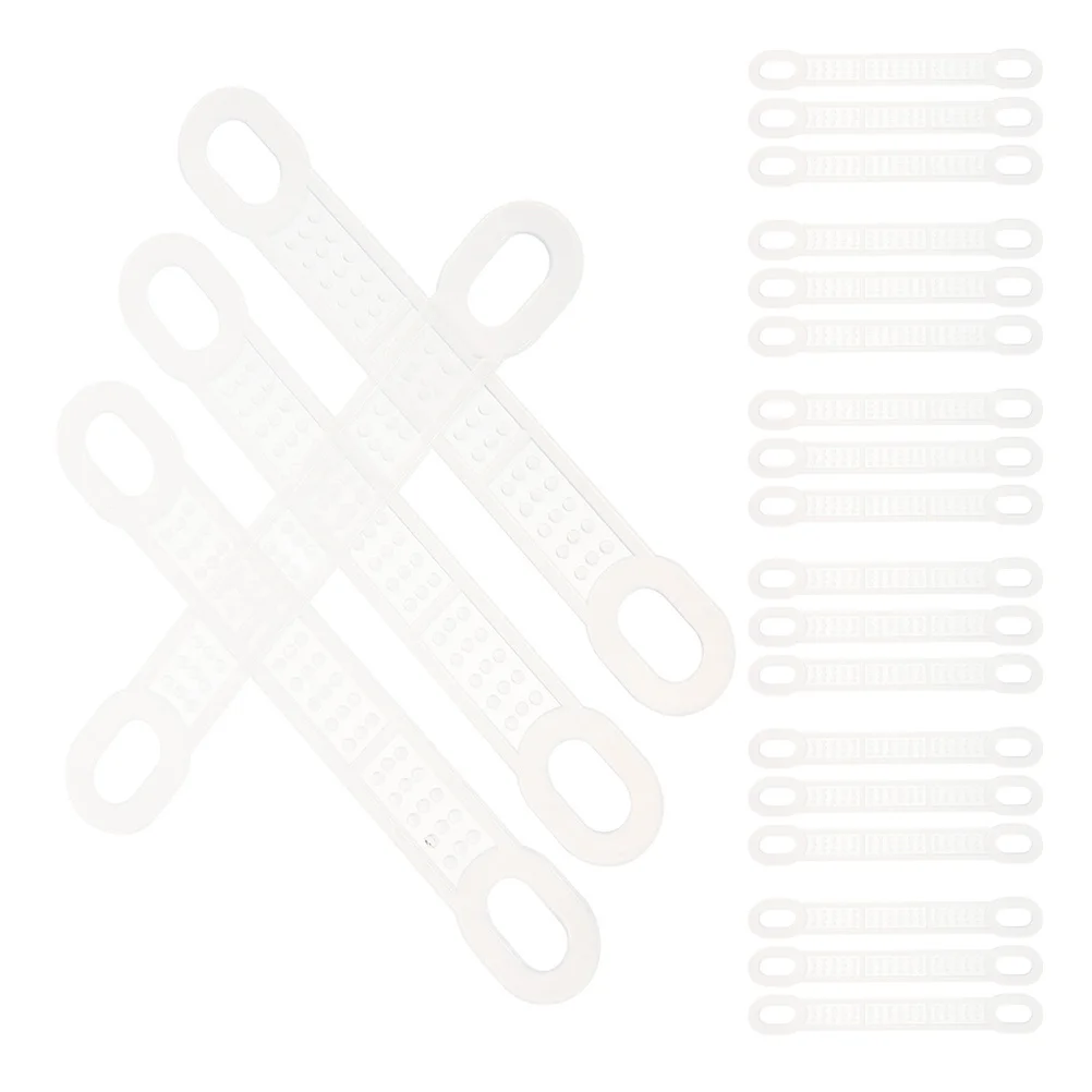 

100Pcs Silicone Hanger Grips Anti-Slip Shoulder Protectors Prevent Slipping Garments Transparent Strips for Hangers Home Closet