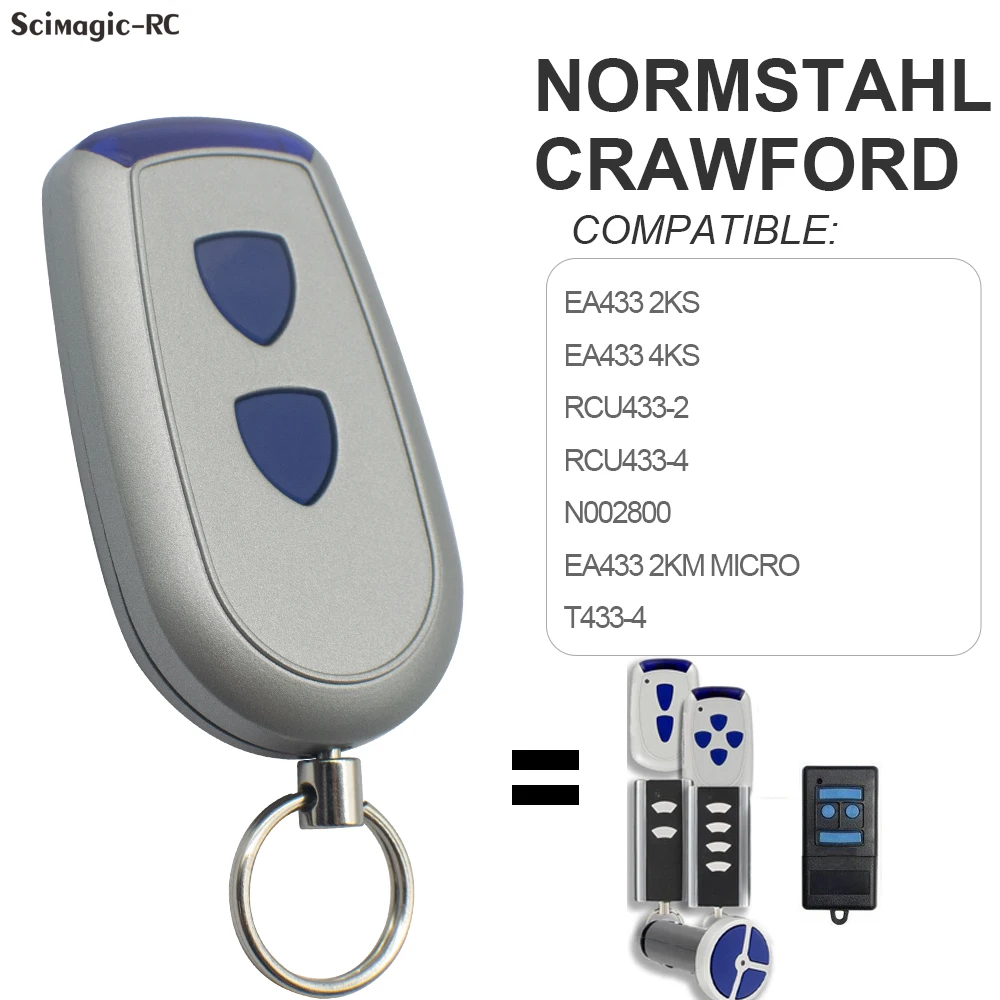 NORMSTAHL EA433 2KM Micro / EA433 4K RCU Crawford / Magic 1000 Replacement Remote Control Gate Key Fob Garage Door Command