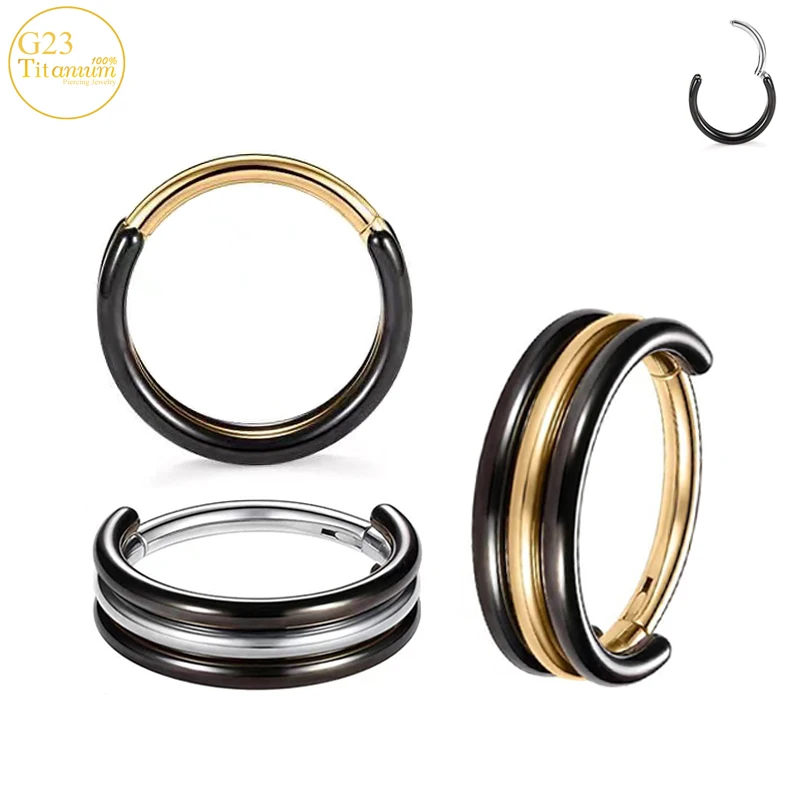 

16G Nose Piercing Nose Rings G23 Titanium Septum Piercing Earring Tragus Clicker Rings Ear Cartilage Helix Piercing Body Jewelry