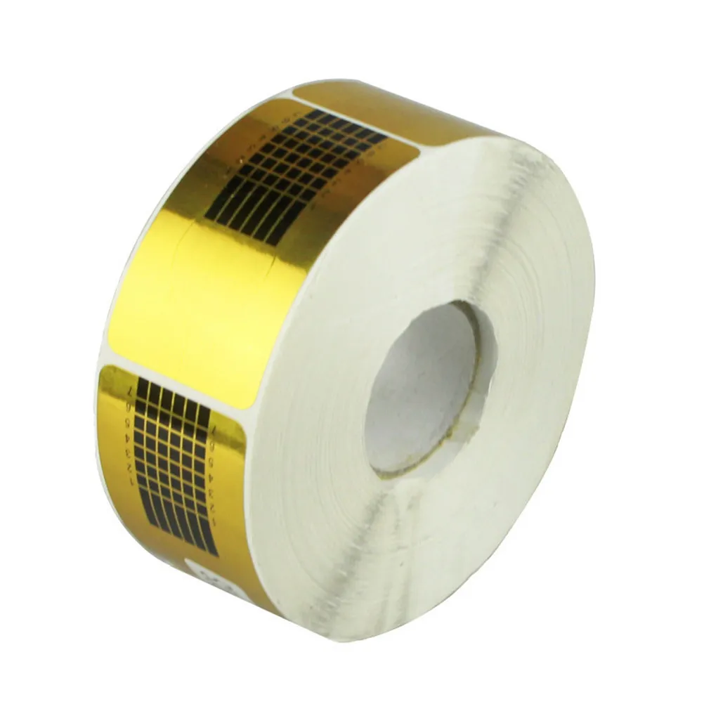 

500 шт. бумажных форм для наращивания ногтей, квадратные формы для гелевых и акриловых ногтей, наклейки-шаблоны для маникюра, профессиональные тренировочные материалы