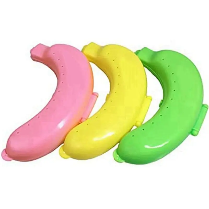 

AEE4-Banana Case Cute Banana Protector Storage Box Portable Banana Holder For Lunch Boxes, BPA-Free Fruit Container