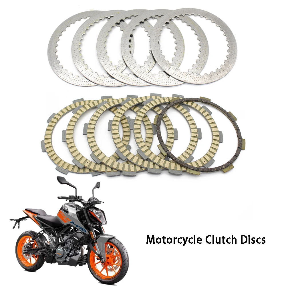 Pokhaomin Motorcycle Friction Plates Clutch Kit Steel Set for RC200 2014-2022 90132011000 90132111000 90132211000 90132010000