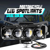 Motorcycle spotlights led headlight 12v Dual Color Projection 4lens Auxiliary motorcycle lights Fog light motorcycle accessories