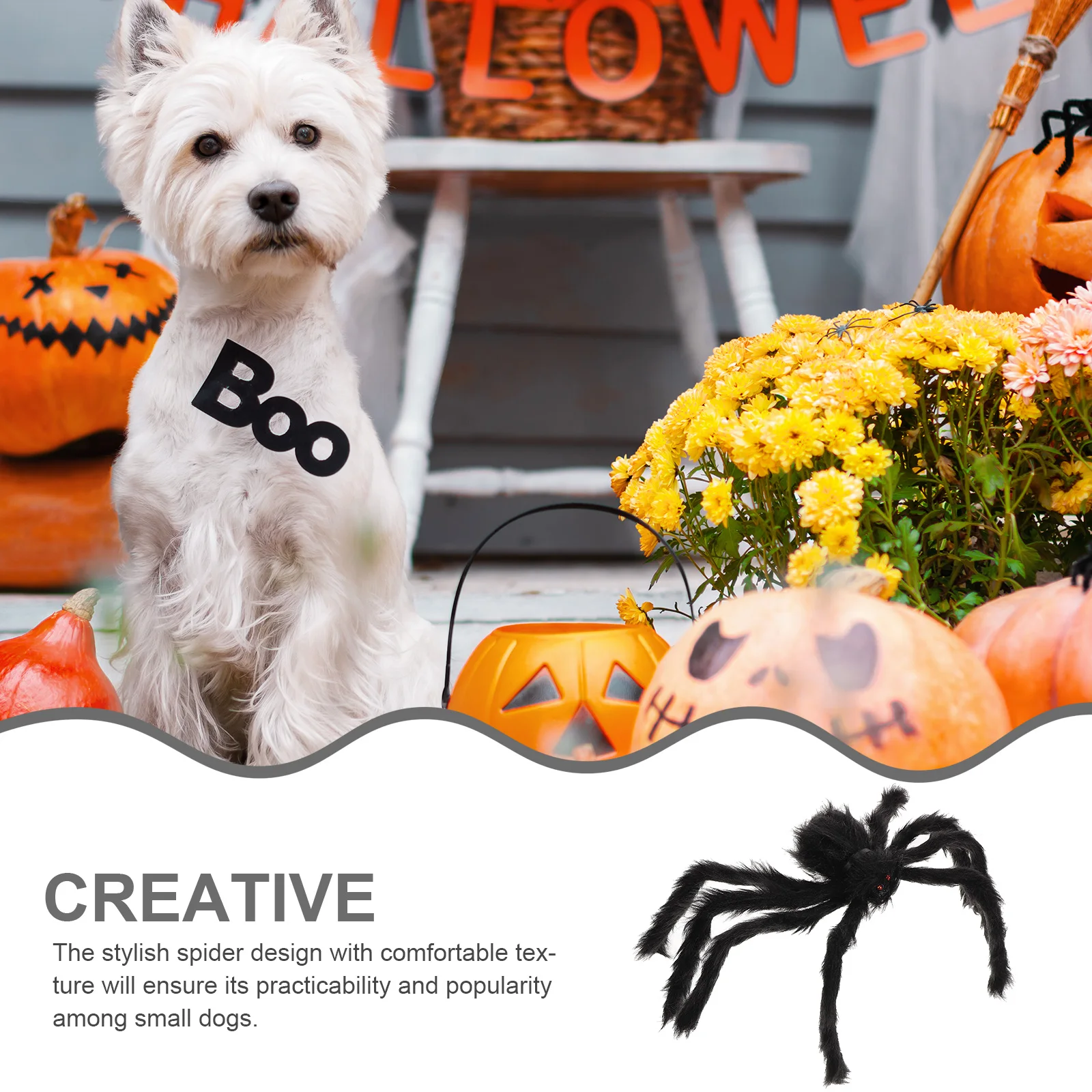 

Halloween Costume Spider Outfit Soft Clothing 8 Legs Cosplay Pet Dog Apparel Halloween Dog Clothes Pet Toys