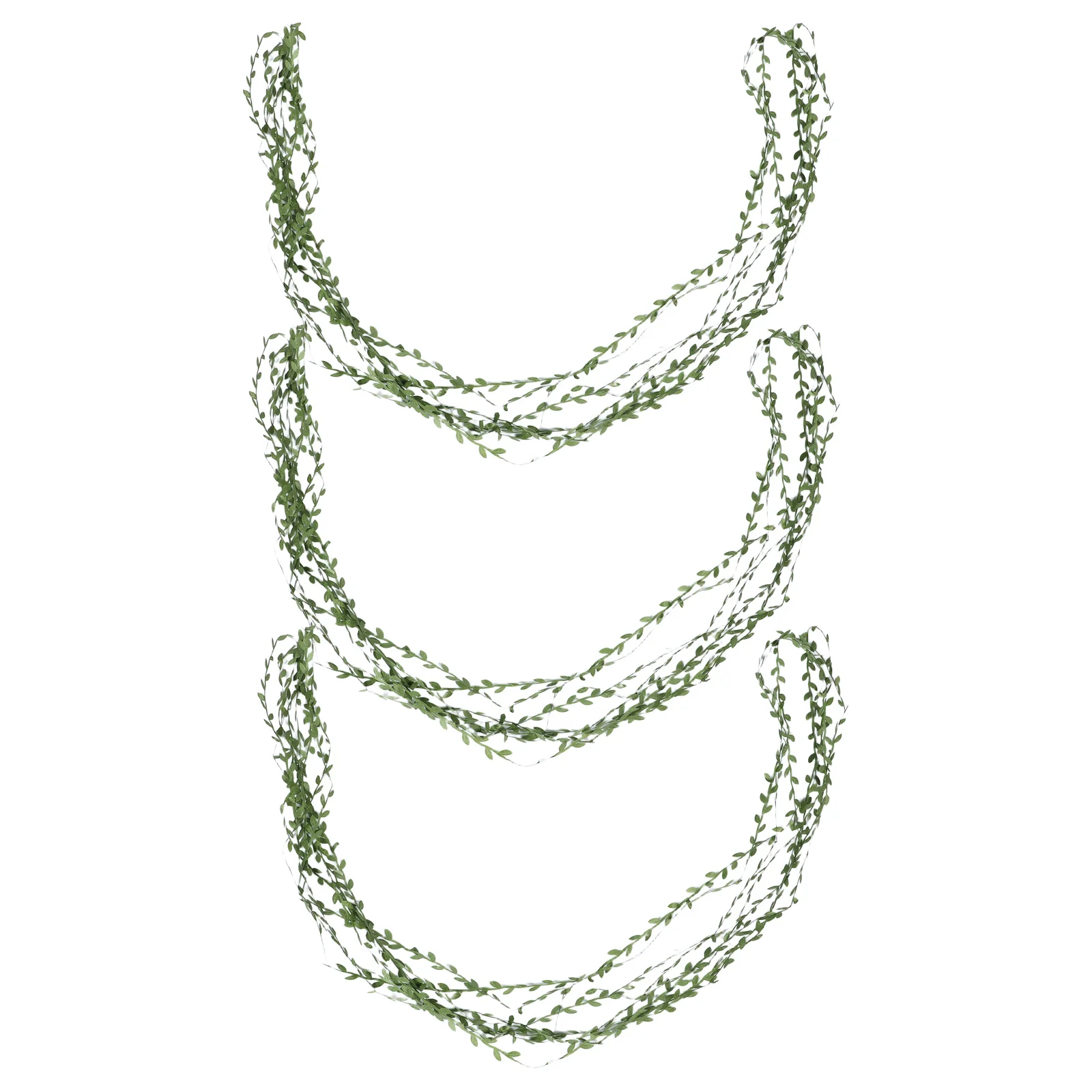 

3pcs 20M Artificial Willow Leaves Greenery Garland Wreath Vines Crafting Twigs Durable Fabric Vibrant Green Easy Installation