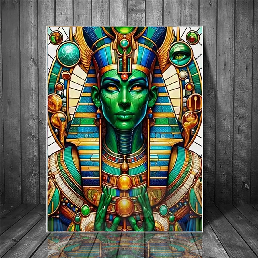 

Наборы алмазной живописи в древнем египетской мифической тематике Isis Bastet Goddess узор полная дрель вышивка мозаика ремесленный декор