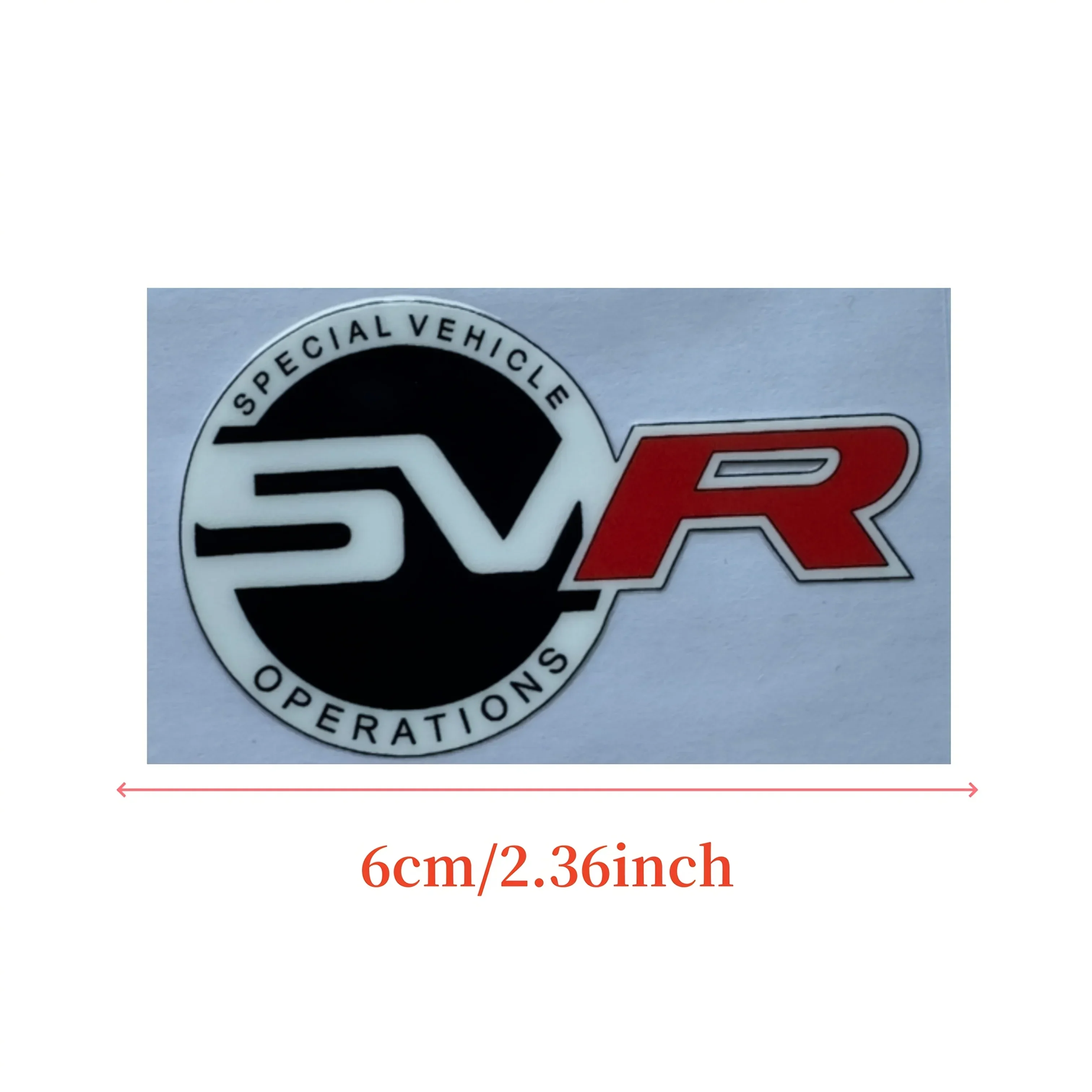 4PCS/SET Trendy SVR Car Sticker, Special Vehicle Operations Decal for Cars, Ideal for Car Enthusiasts to Add a Dynamic Vibe