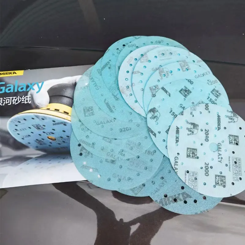 GALAXY Mirka-Sanding Beauty Car Sanding Paper Sanding Paper Dry Polishing Round 6 Inch 150mm Flocking Woodworking Furniture hard