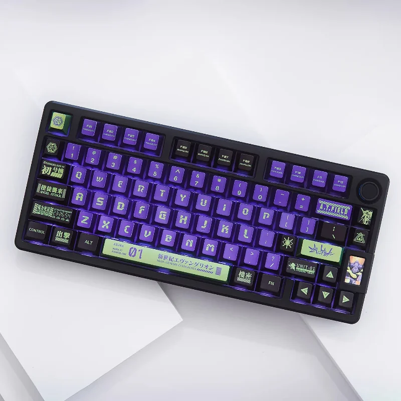 

Cartoon anime Neon Genesis Evangelion EVA keycaps,original factory height suitable mechanical keyboard magnetic axis cross keys