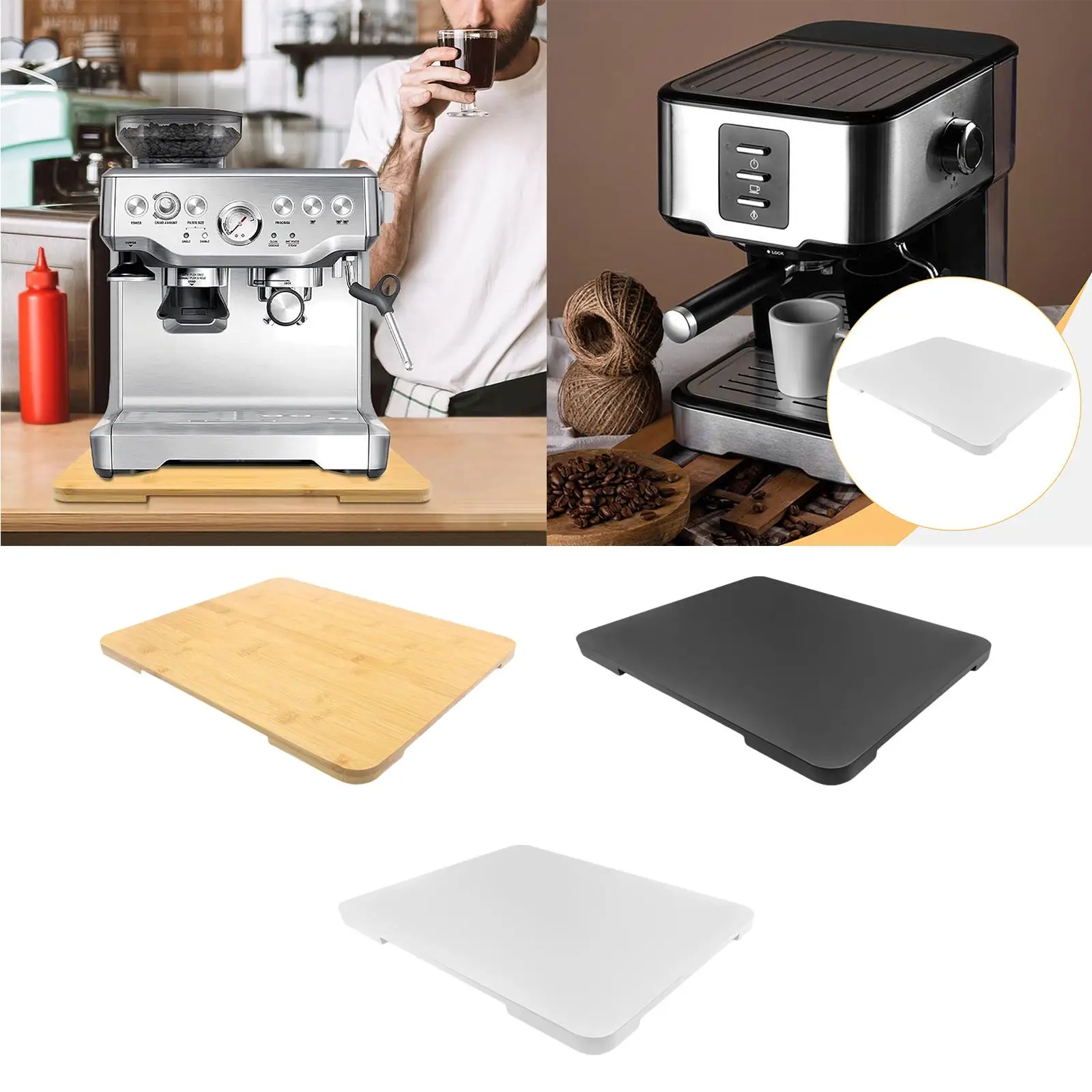 Coffee Maker Sliding Caddy Countertop Stand Coffee Machine Sliding Base Coffee Maker Pull Out Tray Instant Pots Blender