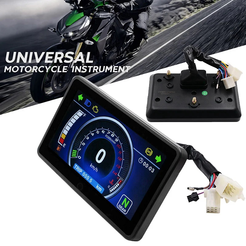 Motorcycle LCD Screen Speedometer Digital Waterproof Multi-function Odometer