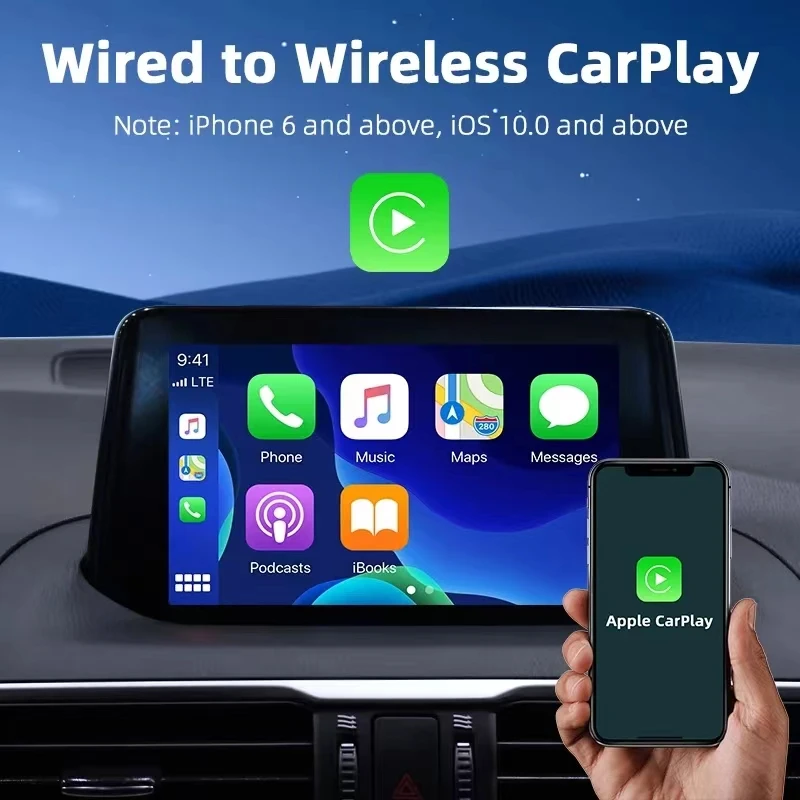 New 2024 Hot Wireless CarPlay Box Android Auto Adapt For Wired CarPlay Display To Wireless Smart Box Linux System OEM Upgrade