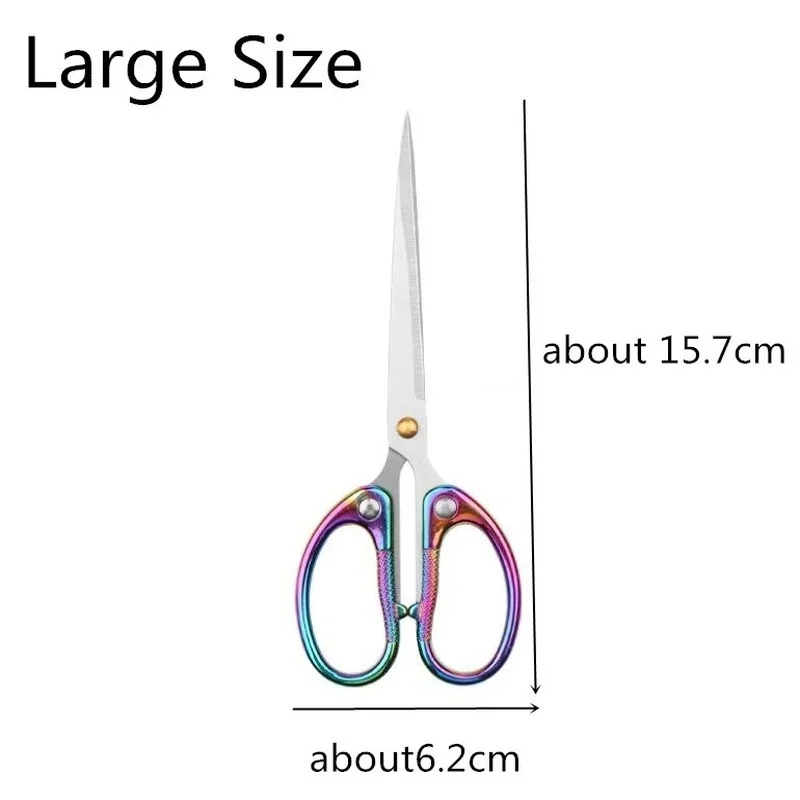 Imagem -06 - Titanium Plating Household Cut Paper Scissors Tesoura de Costura para Bordado Tailor Fabric Faça Você Mesmo Tool Aço Inoxidável Cor