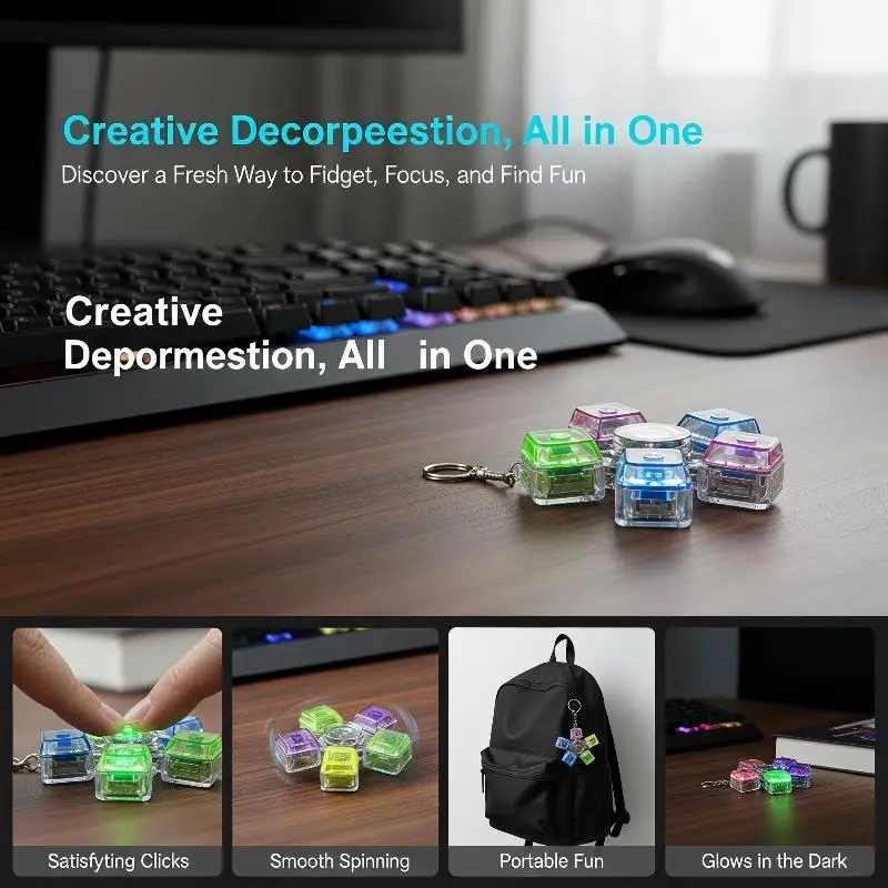 Keyboard Toys Stress Releasing Decompression Keychain Press The Keyboard Button Keychains for Bags Charm Pendants