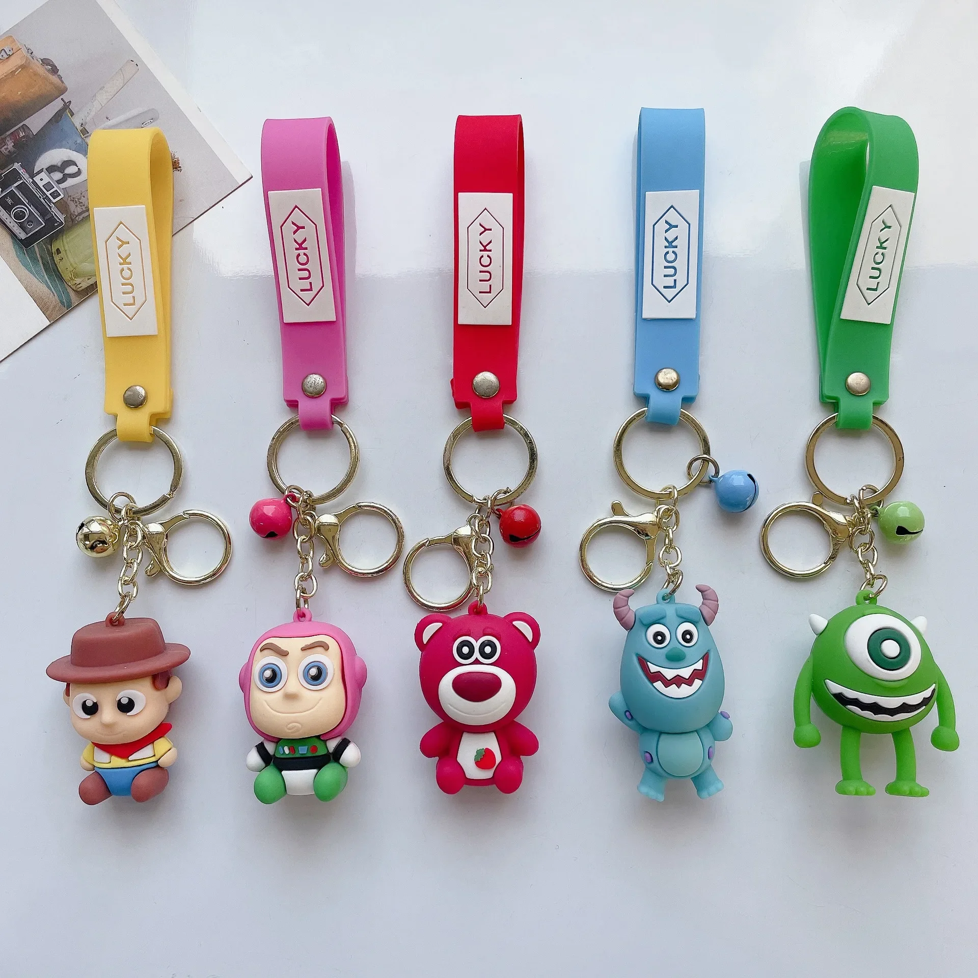 Disney Toy Story Keychains for Women Men Fans Cartoon Cute Keyring Car Keys Chains Holder Gifts