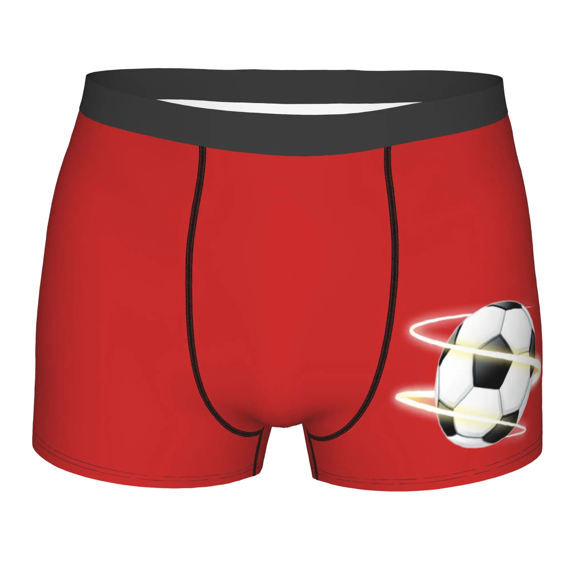 Customized Football Fantasy Pattern Boxer Shorts For Homme 3D Printed Soccer Ball Underwear Panties Briefs Breathable Underpants