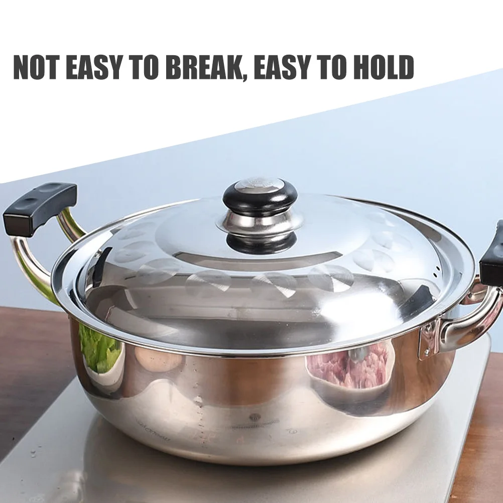 

Divided Hotpot Pot Stainless Steel Dual Handle Sturdy Double Cooking Pan Multi Function Hotpot Stockpot Family