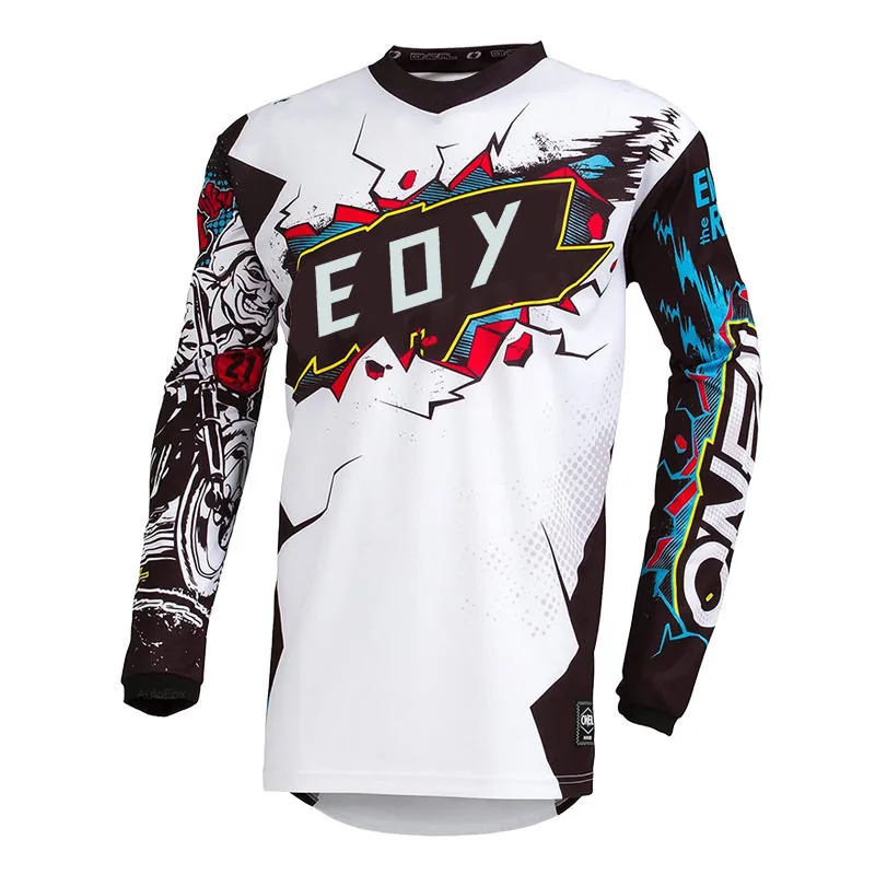 Bikefox Motocross Jersey Quick Dry Mountain Bike Tshirt Long Sleeve Downhill Jersey MTB Motorcycle Clothing Moto Camo Breathable view 6
