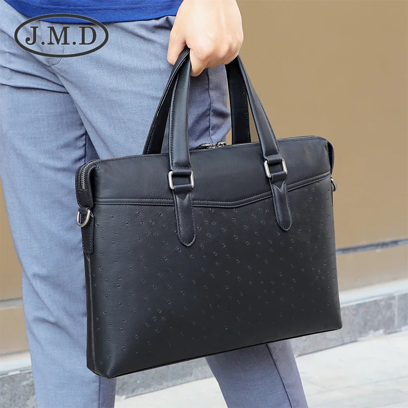 handbag Genuine Leather Men\'s bag head Leather One Shoulder Messenger Bag cross version business men\'s bag 7425