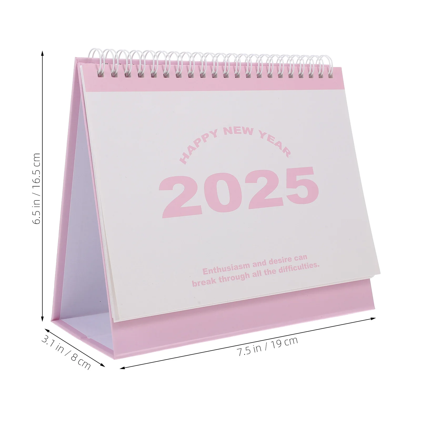 English Desk Calendar Small Foldable 2025 Standing Monthly Planner Portable Mini Calendar for Office Home Classroom