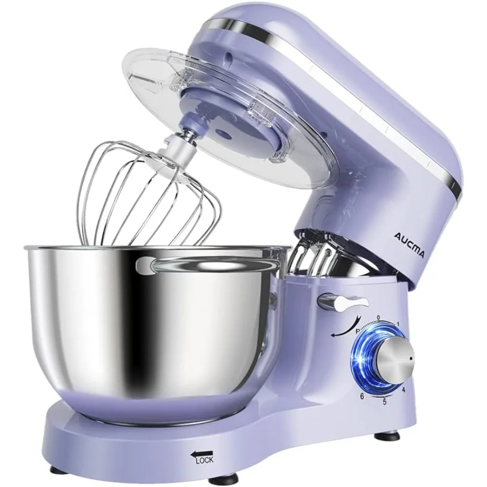 

Stand Mixer,6.5-QT 660W 6-Speed Tilt-Head Food Mixer,Electric Mixer with Dough Hook, Wire Whip & Beater