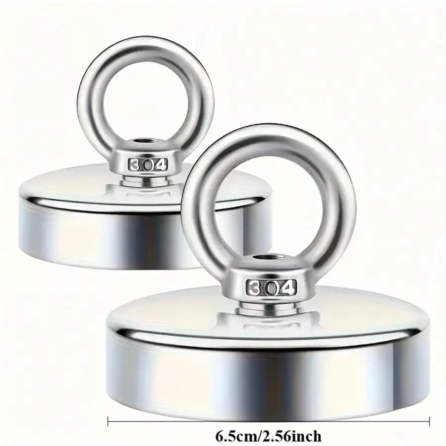 Neodymium Fishing Magnets Set, High Strength Pulling Force Magnet Fishing Equipment, Premium Quality Fishing Magnet For River Retrieval And Magnet Fishing, One Magnet Tool For Outdoor Activities