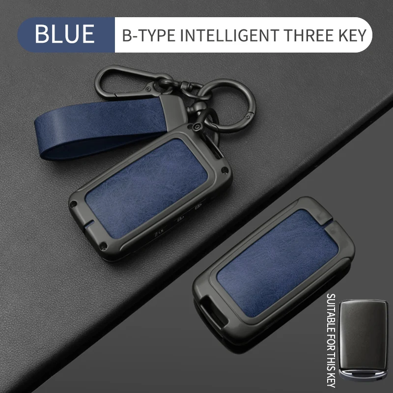 Langlebiges Metall-Leder-Schlüsseletui, für Mazda 3 6 CX3 CX30 CX5 CX8 CX9 CX50 CX60 Autoschlüssel-Schutzhülle Gadget Funda Llave – Detail 11